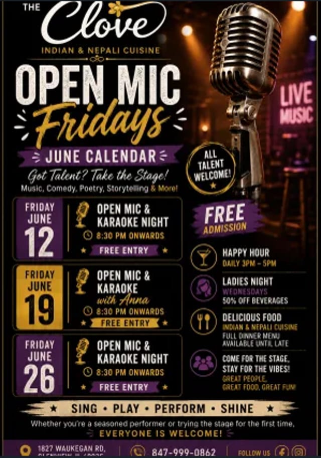 Fridays Open Mic at Clove