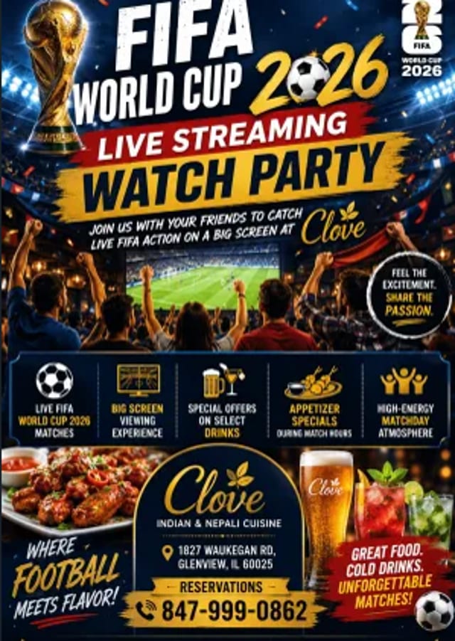 FIFA WORLD CUP WATCH PARTY – JUNE 11TH ONWARDS